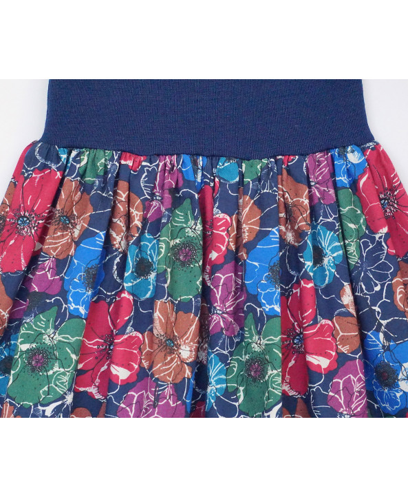 Cotton Floral Skirt 2-4 years elastic waist band