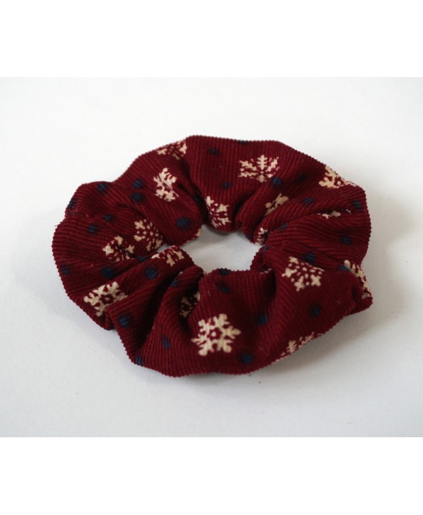 Corduroy scrunchie Christmas hair tie, hair accessories, girls hair band, Handmade in UK