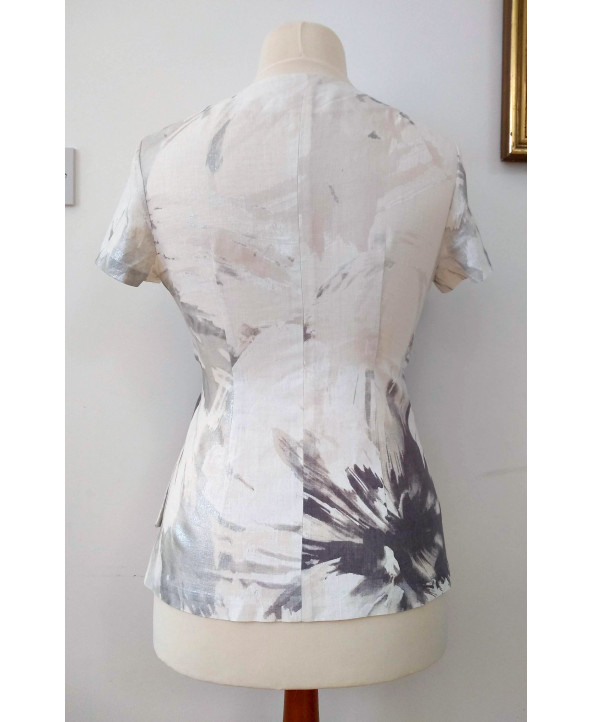 Summer Linen Print Jacket Size 12