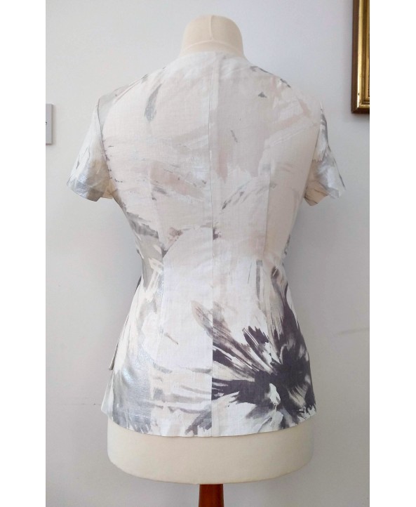 Summer Linen Print Jacket Size 10 