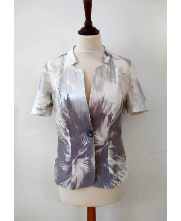 Summer Linen Print Jacket Size 10 