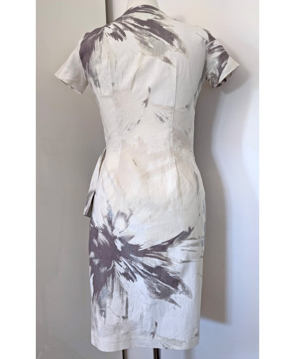 Fitted Pure Linen Dress Size 8-10